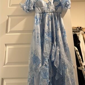 Floral Blue Maxi Dress